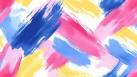 Vibrant brush strokes in pink, yellow and blue create dynamic abstract pattern with energetic movement and artistic expression. Modern design for creative backgrounds.