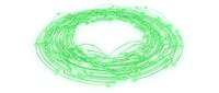 Green circular scribble drawing isolated on white background for creative design projects and artistic applications.
