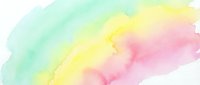 Soft watercolor rainbow gradient with pastel green yellow pink hues flowing organically across white background for creative design projects.