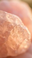 Close-up of raw citrine crystal with golden honey tones and natural faceted surface, soft warm lighting creates ethereal glow for healing and wellness concepts.