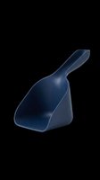 Navy blue plastic scoop isolated on transparent background, ready for T-shirt design, clipart, stickers, print on demand, and sublimation projects.