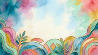 Colorful watercolor abstract background with flowing waves, organic shapes, and vibrant pastel hues blending seamlessly for creative design projects.