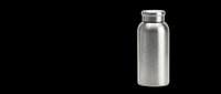Stainless steel water bottle with screw cap, isolated on transparent background. Ready for t-shirt designs, clipart, print-on-demand products, stickers, and sublimation projects.