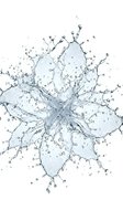 Dynamic water splash explosion with droplets and crown formation isolated on white background for creative design projects.