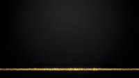 Gold glitter horizontal stripe or border on dark black background, isolated and ready for design use on cards, invitations, and digital projects.