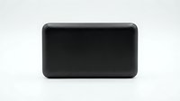 Black rounded rectangle isolated on white background, ready for design mockups, product presentations, and digital applications.