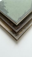 Stacked fabric swatches in sage green, mauve, and beige tones with natural linen texture, ideal for interior design, upholstery, and textile selection projects.