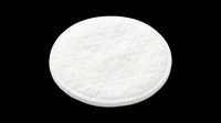Round white cotton pad isolated on transparent background, ready for T-shirt, sticker, clipart, print on demand, and sublimation design use.