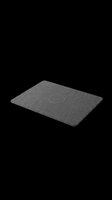 Dark gray wireless charging pad with rounded corners and embedded charging coil, isolated on transparent background. Ready for clipart, print-on-demand, sublimation, t-shirt design, and digital product mockups.