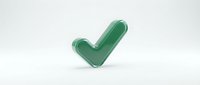 Green checkmark symbol on white background representing approval, success, and completion for business presentations and marketing materials.