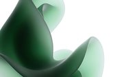 Abstract green flowing waves with smooth curves and gradients creating modern minimalist composition for contemporary design projects and digital backgrounds.