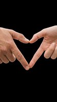 Two hands forming a heart shape with fingers, isolated on transparent background. Great for Valentine's Day clipart, love-themed t-shirts, stickers, and print on demand.