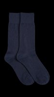 Pair of dark navy crew socks isolated on transparent background, ready for t-shirt designs, sublimation, print-on-demand products, stickers, and digital crafts.