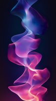Abstract flowing waves in vibrant pink and blue neon colors against dark background, featuring smooth gradients and luminous curved lines for modern design projects.