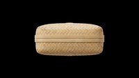 Woven straw clutch bag isolated on transparent background, ready for t-shirt design, clipart, print-on-demand products, stickers, and sublimation projects.