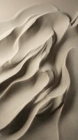 Abstract sand dunes with flowing curves and shadows creating natural patterns in warm beige tones for minimalist design and wall art decoration.