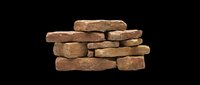 Stacked brown bricks isolated on transparent background, ready for design use in t-shirts, clipart, stickers, print-on-demand products, and digital crafts.