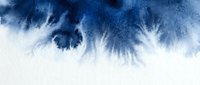 Abstract blue watercolor texture with organic flowing patterns and white negative space for creative design projects and artistic backgrounds.