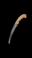Folding pruning saw with wooden handle isolated on transparent background, ready for T-shirt design, stickers, clipart, and print on demand use.