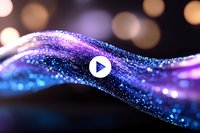 Abstract digital wave with glowing particles and bokeh lights creating dynamic flow motion for technology presentations and modern design projects.