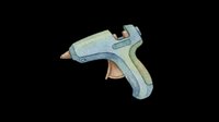 Hot glue gun isolated on transparent background, ready for clipart, t-shirt design, stickers, print-on-demand products, and sublimation crafts.