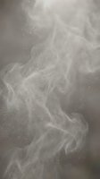 Swirling powder particles and dust clouds creating flowing wave patterns against neutral gray background, suitable for motion graphics, special effects, and abstract design projects.