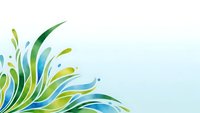 Abstract floral corner design with flowing green and blue organic shapes on light background for modern decorative projects and branding materials.