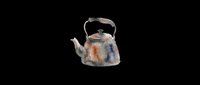 Watercolor vintage kettle isolated on transparent background, ready for stickers, print on demand, sublimation, T-shirt design, and clipart use.