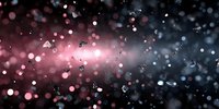 Abstract bokeh background with pink and blue gradient light effects and floating particles for digital design projects.