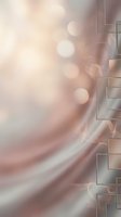 Abstract rose gold background with soft bokeh lights and geometric cube elements for modern design projects and digital presentations.