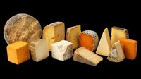 Assorted cheese blocks and wheels isolated on transparent background, ready for culinary design, food packaging, restaurant menus, print-on-demand products, and digital food illustrations.