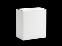 Blank white cardboard box isolated on transparent background, ready for packaging design, branding, print-on-demand products, and commercial mockups.