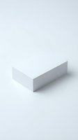 Stack of blank white paper sheets on clean white background for office supplies, printing, documentation and business stationery mockup designs.