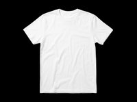 White blank t-shirt mockup isolated on transparent background, ready for print on demand, sublimation, clothing design, sticker, and apparel branding use.