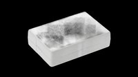 White rectangular soap bar isolated on transparent background, ready for design use on t-shirts, clipart, stickers, print-on-demand products, and sublimation projects.