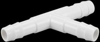 White plastic pipe connector elbow joint isolated on transparent background, ready for plumbing design projects, technical illustrations, instructional materials, and print-on-demand products.