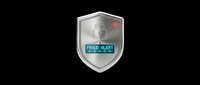Fraud alert security shield badge with padlock icon and warning indicator, isolated on transparent background. Ready for clipart, design elements, print-on-demand products, stickers, and sublimation projects.