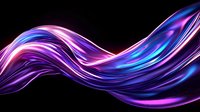 Vibrant flowing abstract wave in neon purple, pink and blue colors against black background creates dynamic modern design element for creative projects.