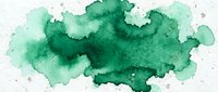 Watercolor stain in shades of green and emerald, featuring organic flowing shapes and soft edges on white background. Suitable for backgrounds, textures, design elements.
