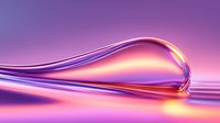 Smooth liquid wave formation in vibrant purple and pink gradient background with dynamic flowing motion and glossy reflective surface. For modern design projects.