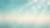 Soft pastel sky background with fluffy white clouds in turquoise and cream tones for peaceful atmospheric design projects and calming visual content.