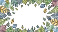 Colorful autumn leaves frame border on white background with copy space for text, seasonal nature design element for greeting cards and decorations.