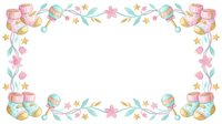 Baby shower frame with pastel balloons, gift boxes, stars and floral branches. Seamless pattern tiles into single background for invitations and greeting cards.