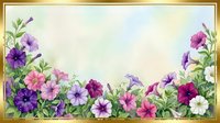 Watercolor pansy flowers border frame with empty center space for text or design elements on soft pastel background for greeting cards and invitations.