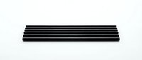 Black horizontal stripes pattern on white background creating minimalist geometric design for modern branding and contemporary graphic projects.