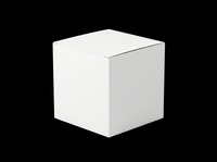 White cube isolated on transparent background, ready for packaging design, product mockups, t-shirt graphics, stickers, and print-on-demand applications.