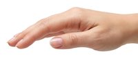 Open palm hand gesture isolated on white background, suitable for healthcare, wellness, stop sign, rejection, or presentation concepts.