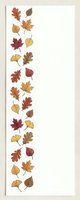 Autumn leaves border with maple, oak and ginkgo foliage in warm colors on white background for seasonal design projects and fall decorations.