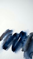 Abstract navy blue watercolor brush strokes on white paper creating artistic texture for modern design projects and creative backgrounds.