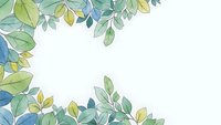 Watercolor botanical frame with green leaves border on white background for wedding invitations, greeting cards and natural design projects.